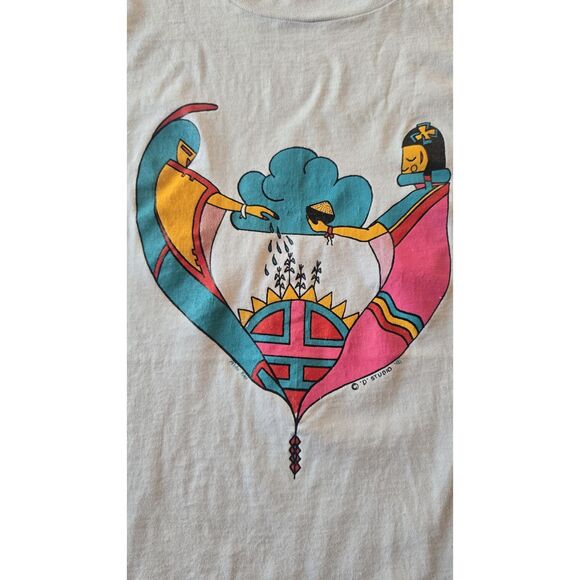 Single Stitch Native American Womans T Shirt Aldo Ray VTG Single Stitch 1991 XL - Picture 4 of 7